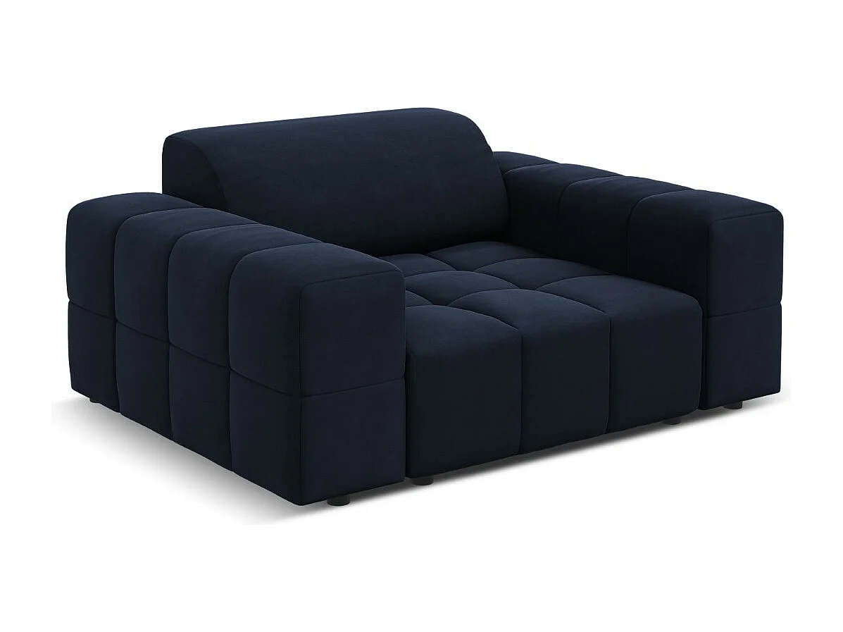 CXL by Christian Lacroix - Poltrona "Luc" em veludo azul escuro - 124x102x70cm