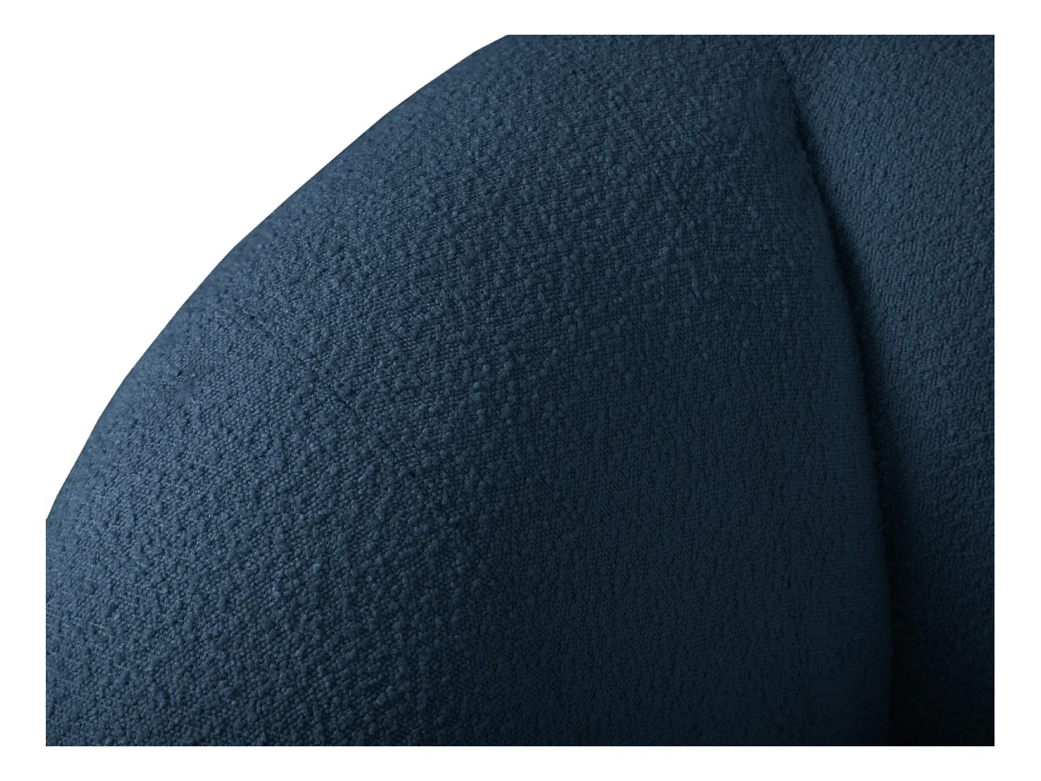 Cosmopolitan Design - Sillón "Essen" de tejido bouclé azul oscuro - 130x95x86cm