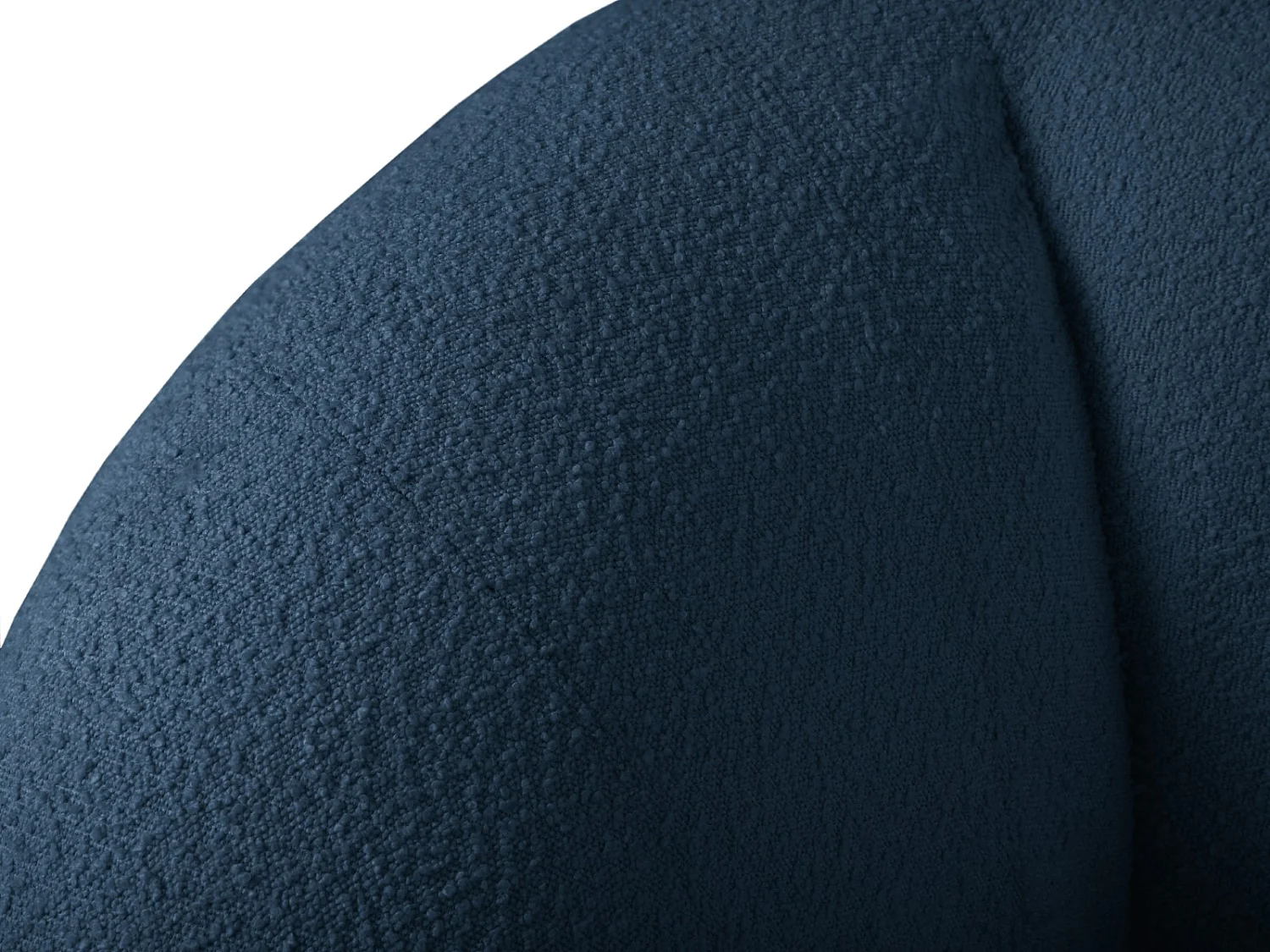 Cosmopolitan Design - Fauteuil "Essen" en bouclé bleu foncé - 130x95x86cm