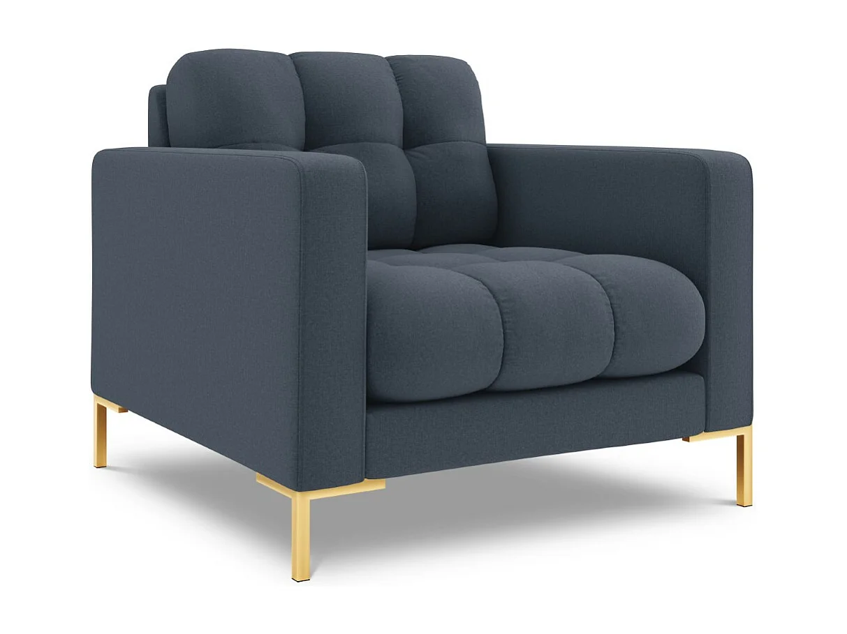 Cosmopolitan Design - Sillón "Bali" de tejido estructural azul oscuro - 87x92x75cm