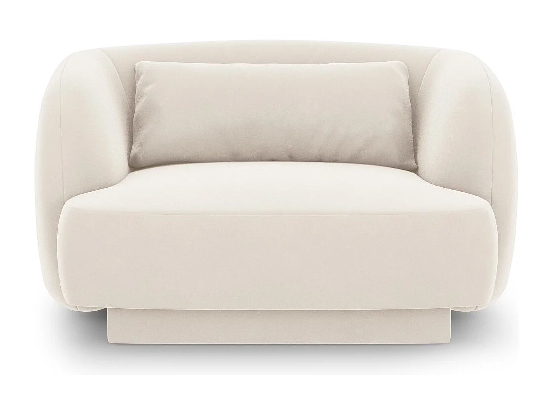 Cosmopolitan Design - Fotel, "Tulum" welur, beż jasny - 103x90x70cm