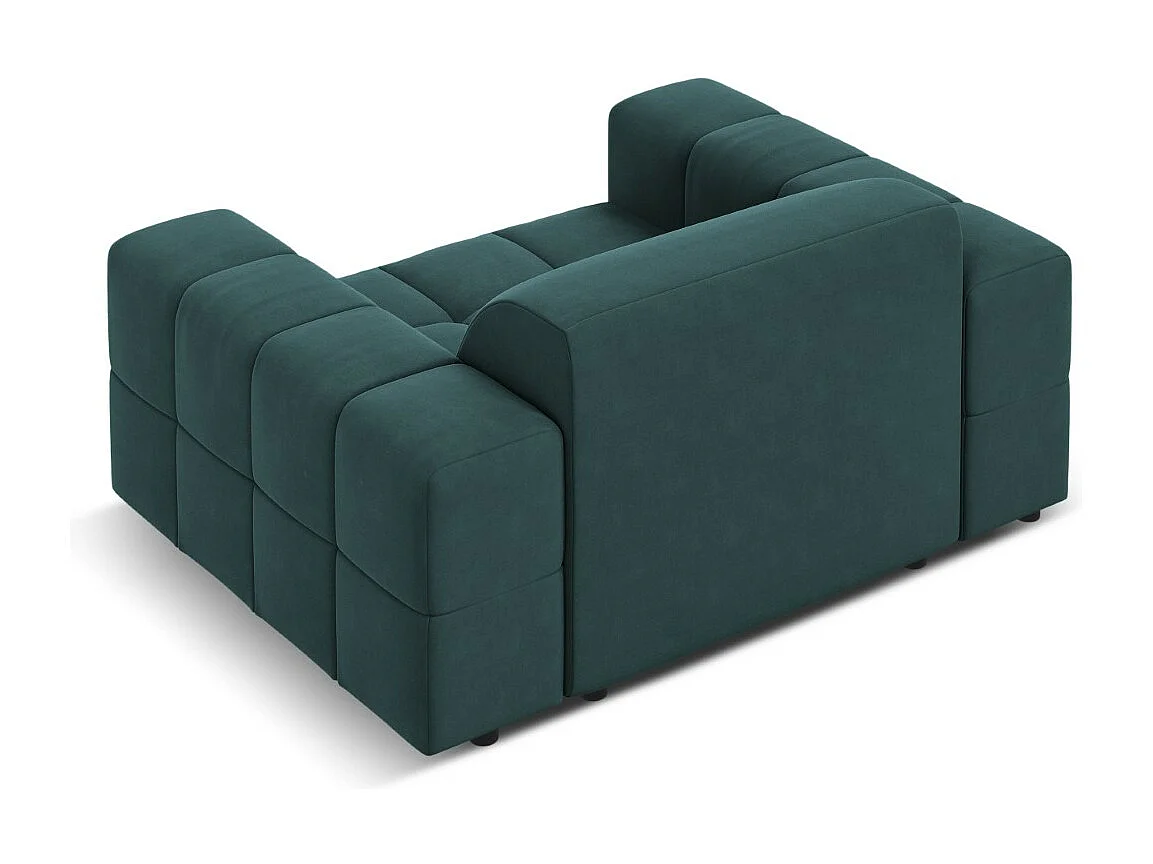 CXL by Christian Lacroix - Sillón "Luc" de terciopelo petróleo - 124x102x70cm