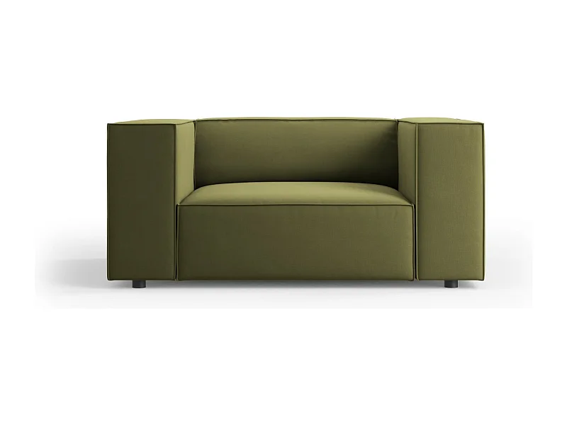 Cosmopolitan Design - Poltrona "Arendal" em veludo verde claro - 124x102x70cm
