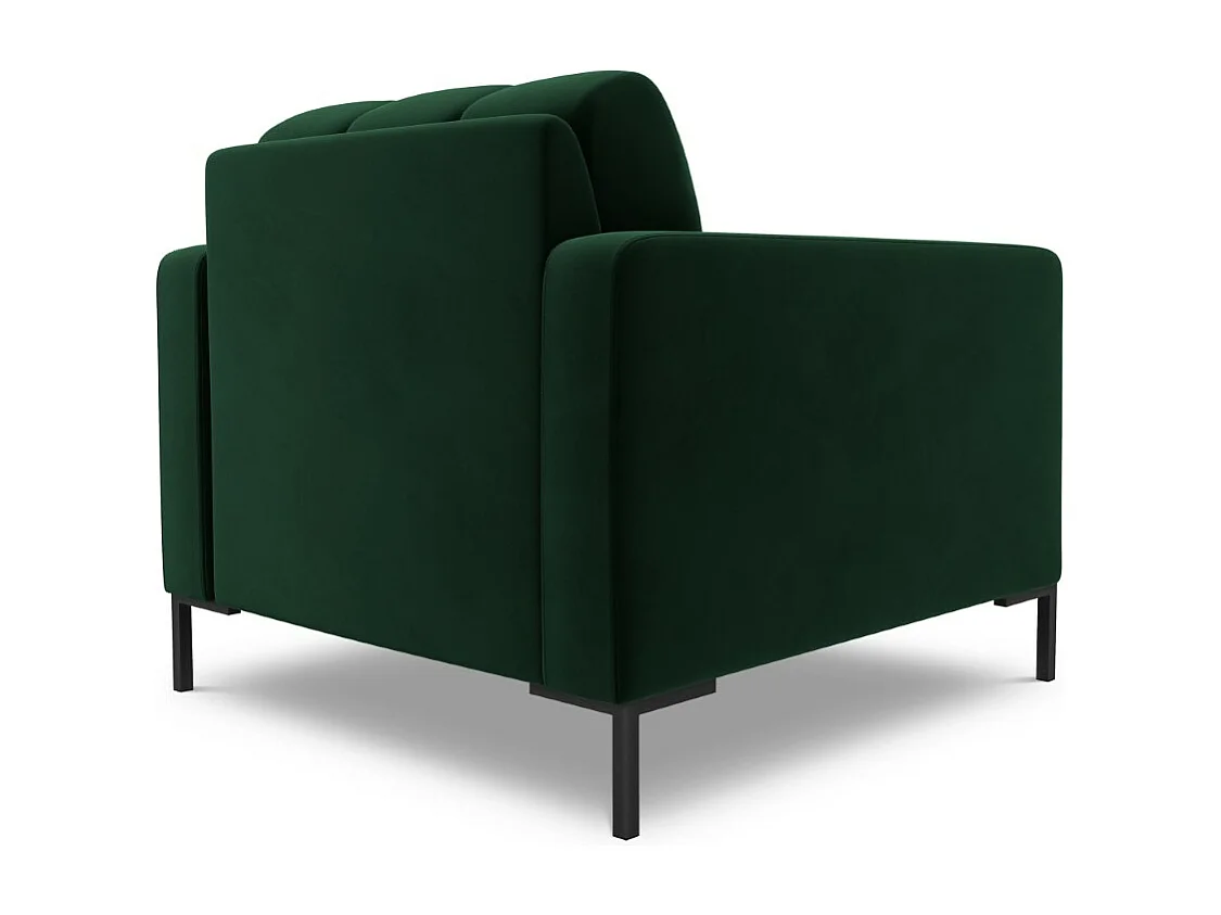 Cosmopolitan Design - Fauteuil "Bali" en velours vert bouteille - 87x92x75cm