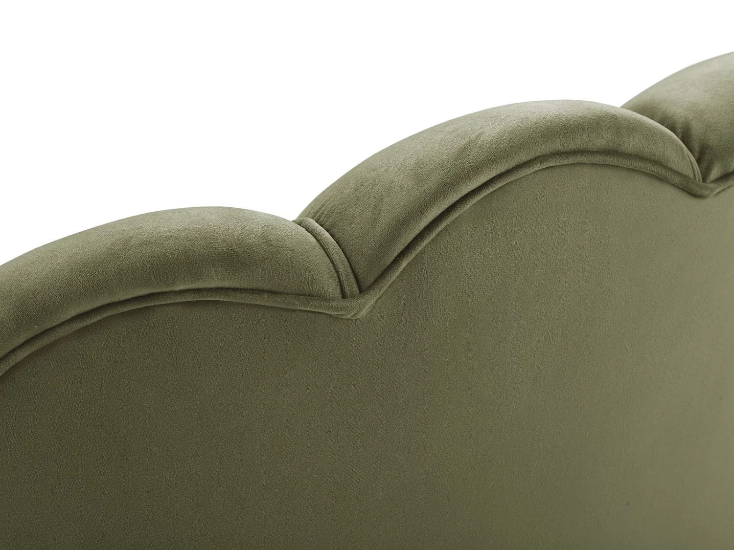 Cosmopolitan Design - Fauteuil "Kingston" en velours vert - 98x78x76cm