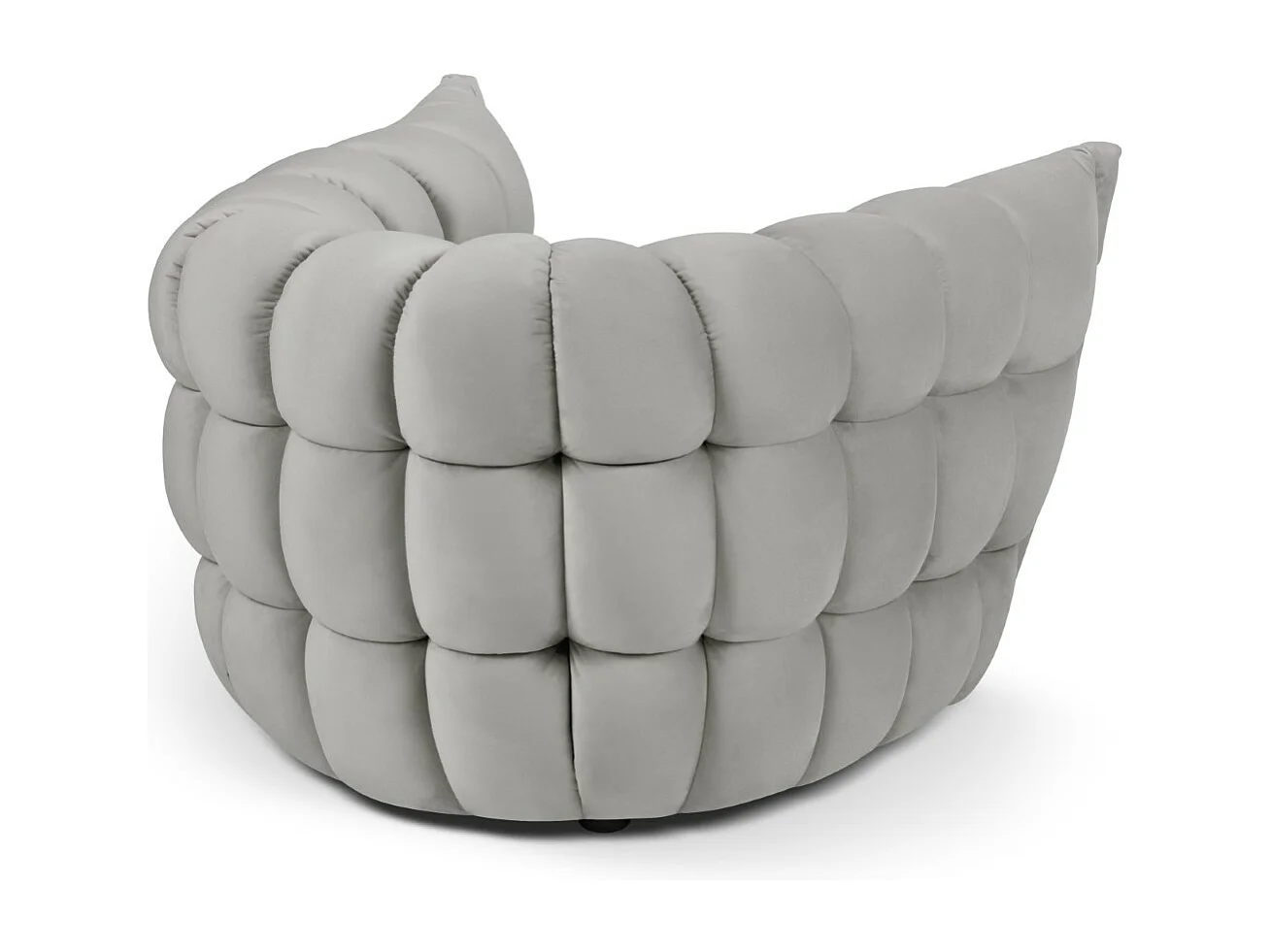 CXL by Christian Lacroix - Poltrona "Cedric" in velluto grigio chiaro - 105x100x67cm