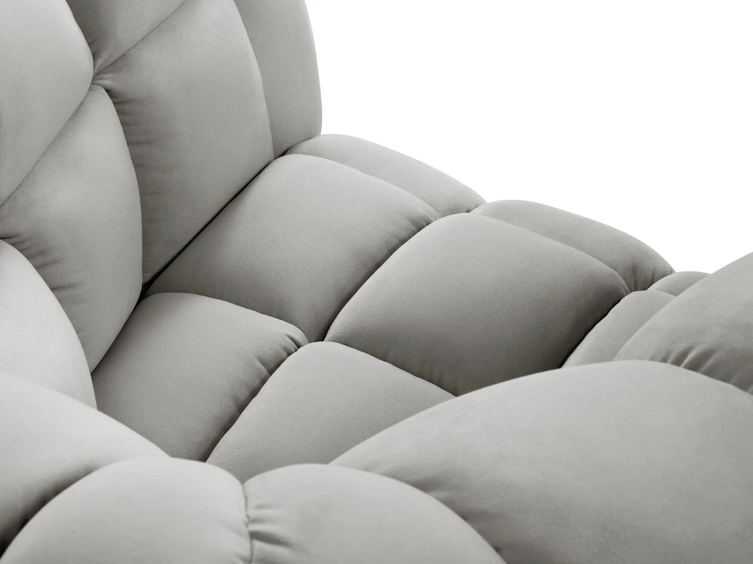 CXL by Christian Lacroix - Poltrona "Cedric" in velluto grigio chiaro - 105x100x67cm