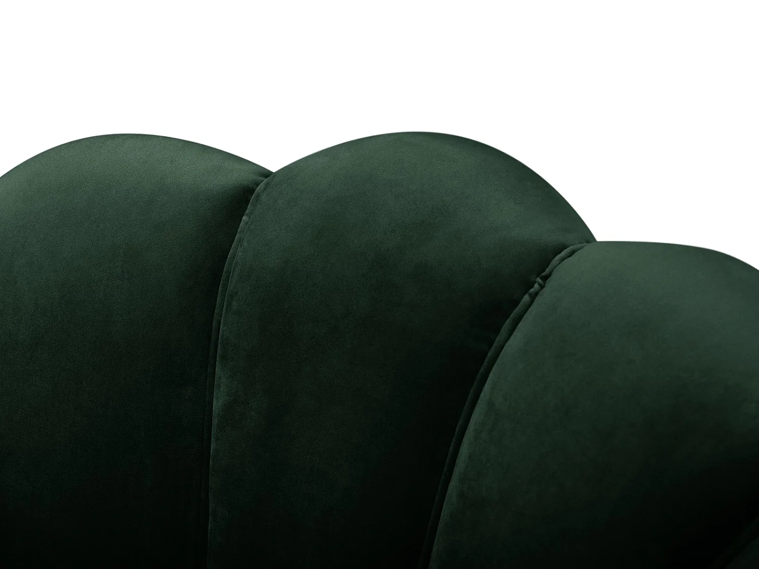 Cosmopolitan Design - Fauteuil "Kingston" en velours vert bouteille - 98x78x76cm