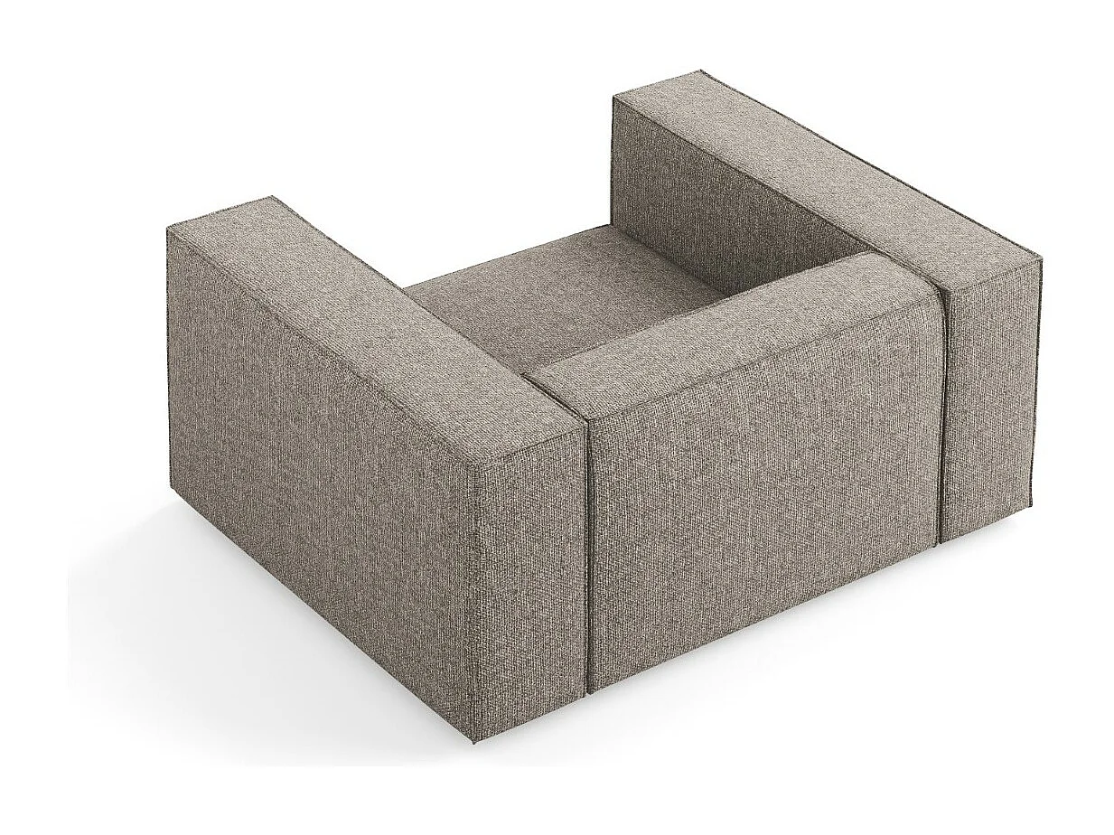 Cosmopolitan Design - Fotel, "Arendal" szenil, szary - 124x102x70cm