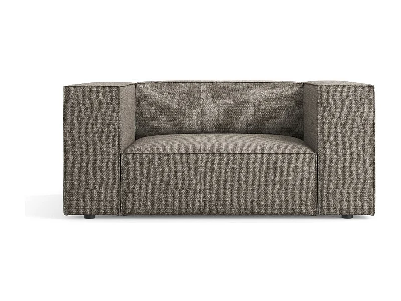 Cosmopolitan Design - Fauteuil "Arendal" en chenille gris - 124x102x70cm