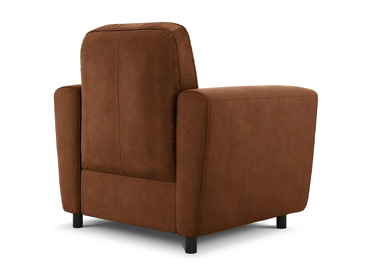 CXL by Christian Lacroix - Fauteuil "Audra" en cuir véritable marron - 87x82x83cm