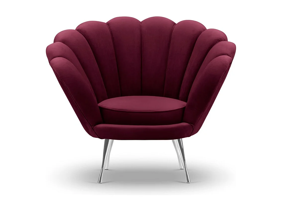 Cosmopolitan Design - Fotel, "Kingston" welur, fioletowy - 98x78x76cm