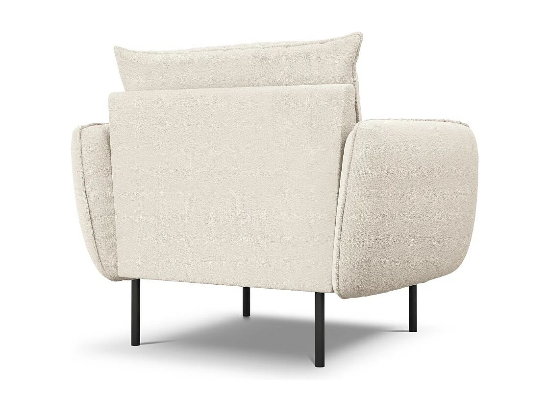 Cosmopolitan Design - Sillón "Vienna" de tejido bouclé beige - 97x94x95cm