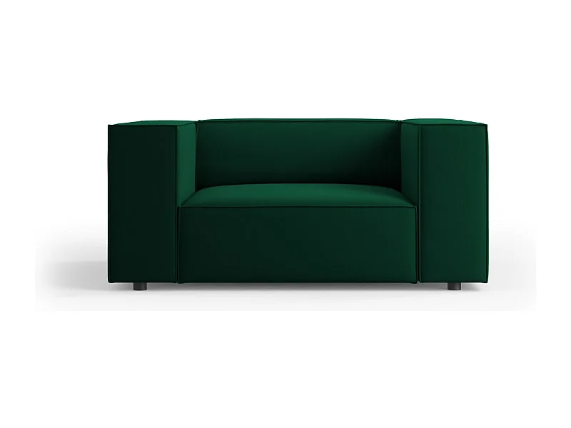 Cosmopolitan Design - Poltrona "Arendal" em veludo verde garrafa - 124x102x70cm