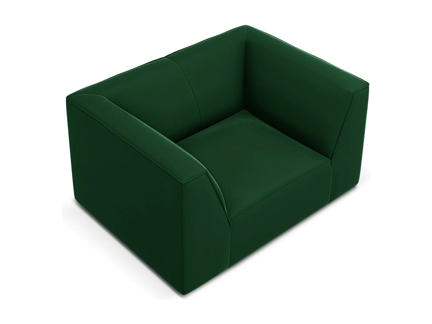 CXL by Christian Lacroix - Fauteuil "Charles" en velours vert - 120x92x69cm