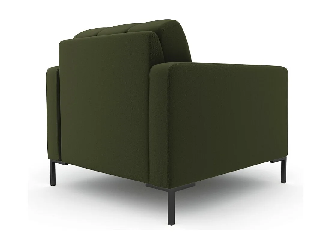 Cosmopolitan Design - Fauteuil "Bali" en tissu structurel vert - 87x92x75cm