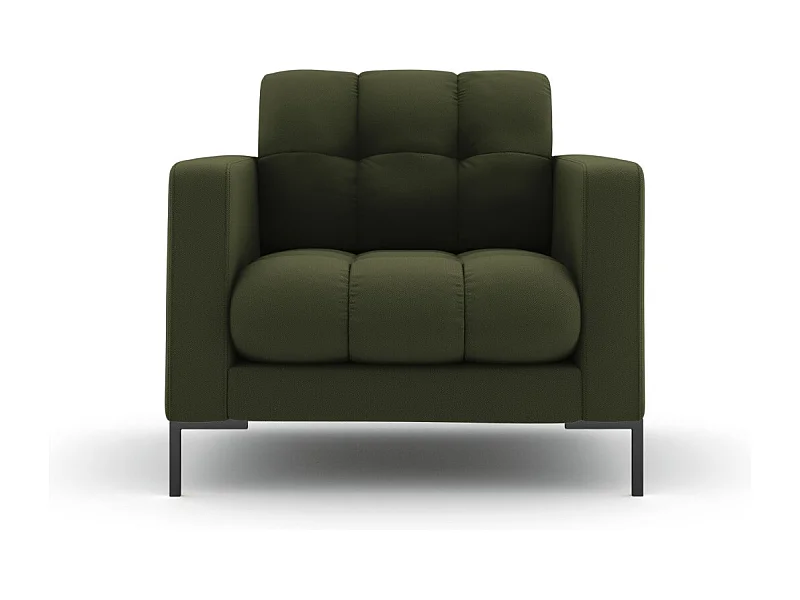 Cosmopolitan Design - Fauteuil "Bali" Structurele stof, Groente - 87x92x75cm