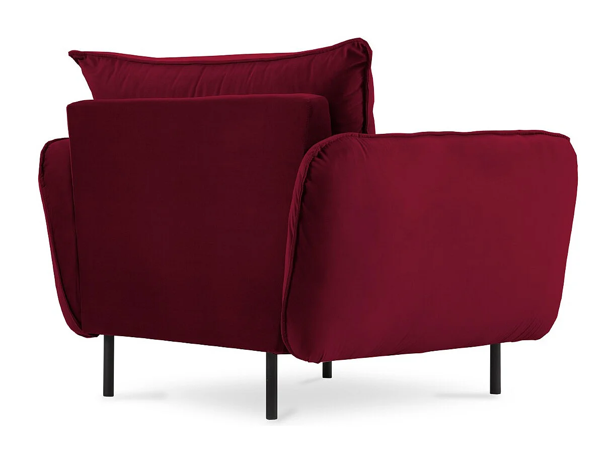 Cosmopolitan Design - Poltrona "Vienna" in velluto rosso - 97x94x95cm
