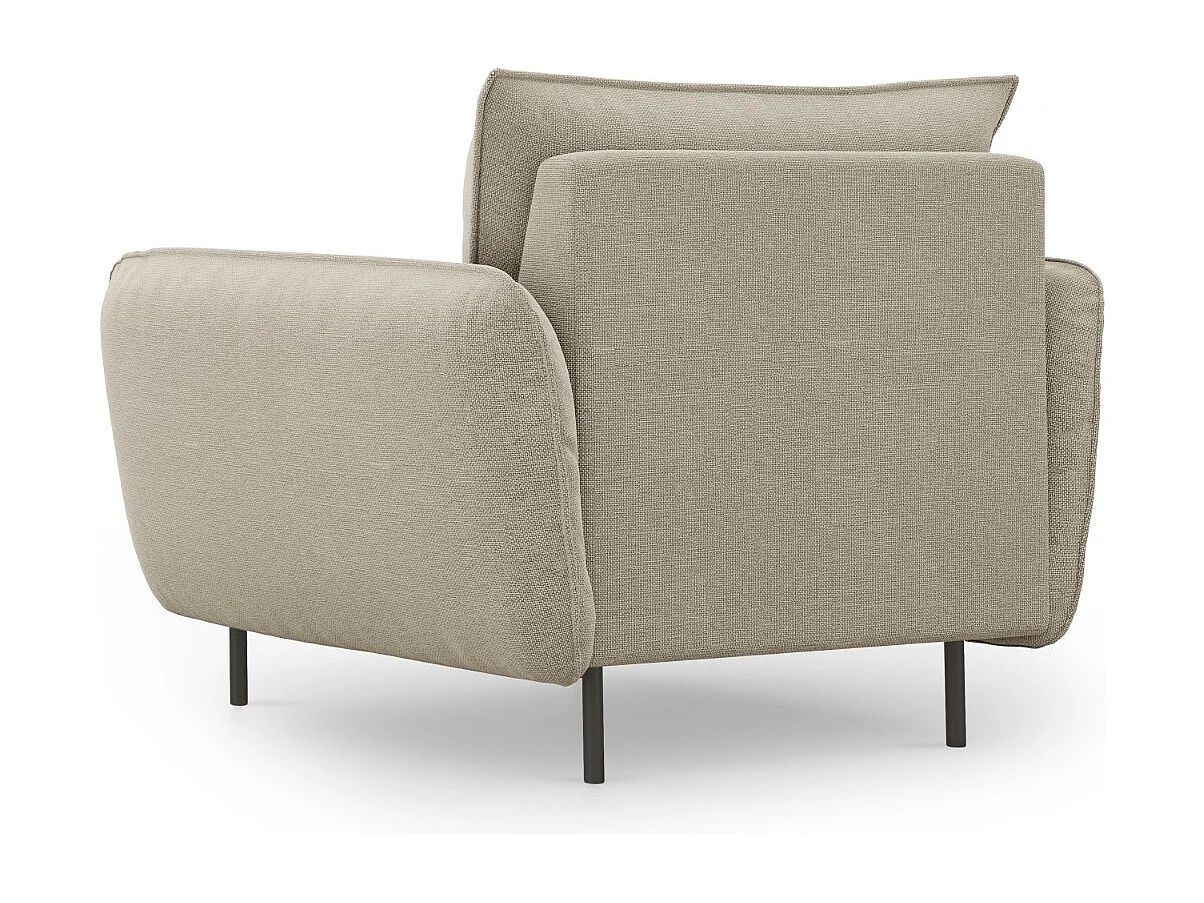 Cosmopolitan Design - Fauteuil "Vienna" en tissu structurel beige - 97x94x95cm