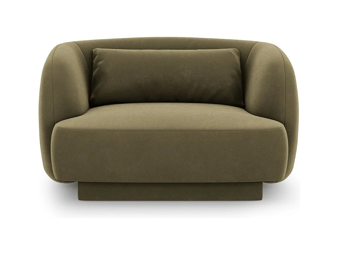 Cosmopolitan Design - Fauteuil "Tulum" en velours vert - 103x90x70cm