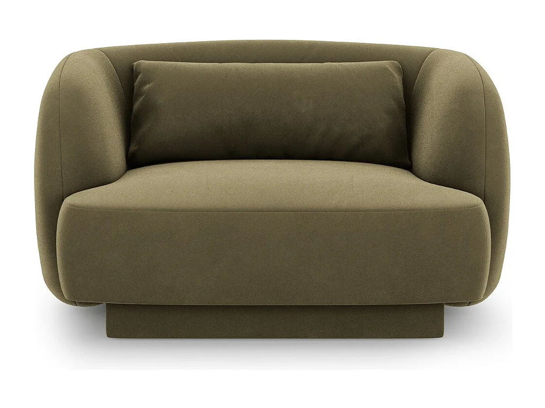 Cosmopolitan Design - Fauteuil "Tulum" en velours vert - 103x90x70cm