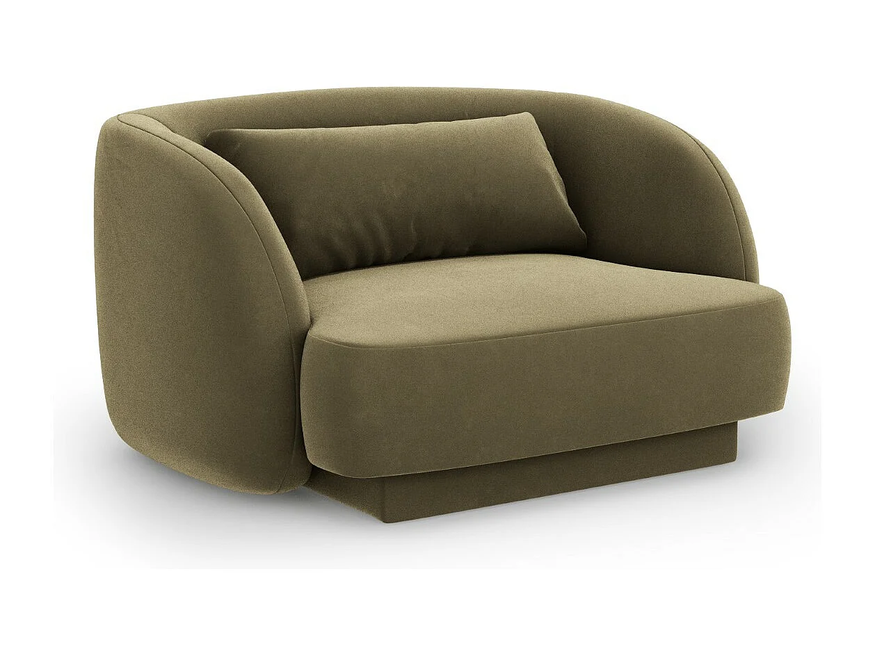 Cosmopolitan Design - Fauteuil "Tulum" en velours vert - 103x90x70cm