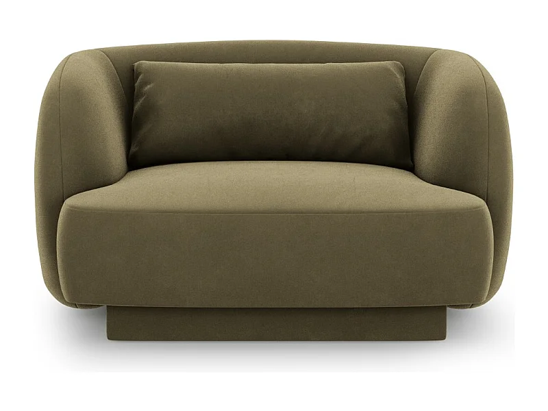 Cosmopolitan Design - Fauteuil "Tulum" en velours vert - 103x90x70cm