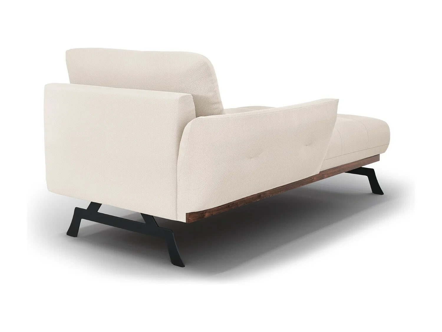 CXL by Christian Lacroix - Linker meridiaan "Olivier" Structurele stof, Lichtbeige - 171x100x87cm