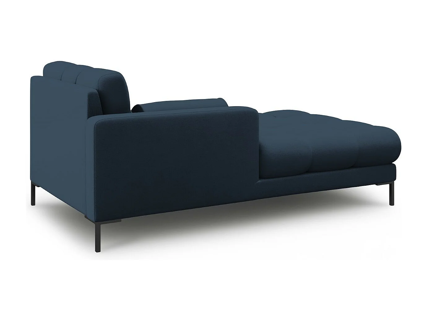 Cosmopolitan Design - Chaise longue de angulo izquierdo "Bali" de tejido estructural azul - 185x102x75cm