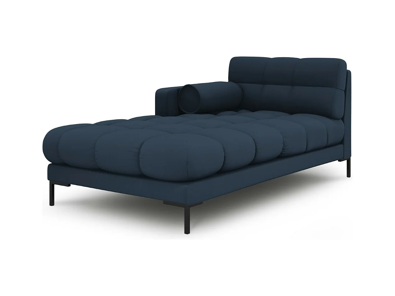 Cosmopolitan Design - Linker meridiaan "Bali" Structurele stof, Blauw - 185x102x75cm