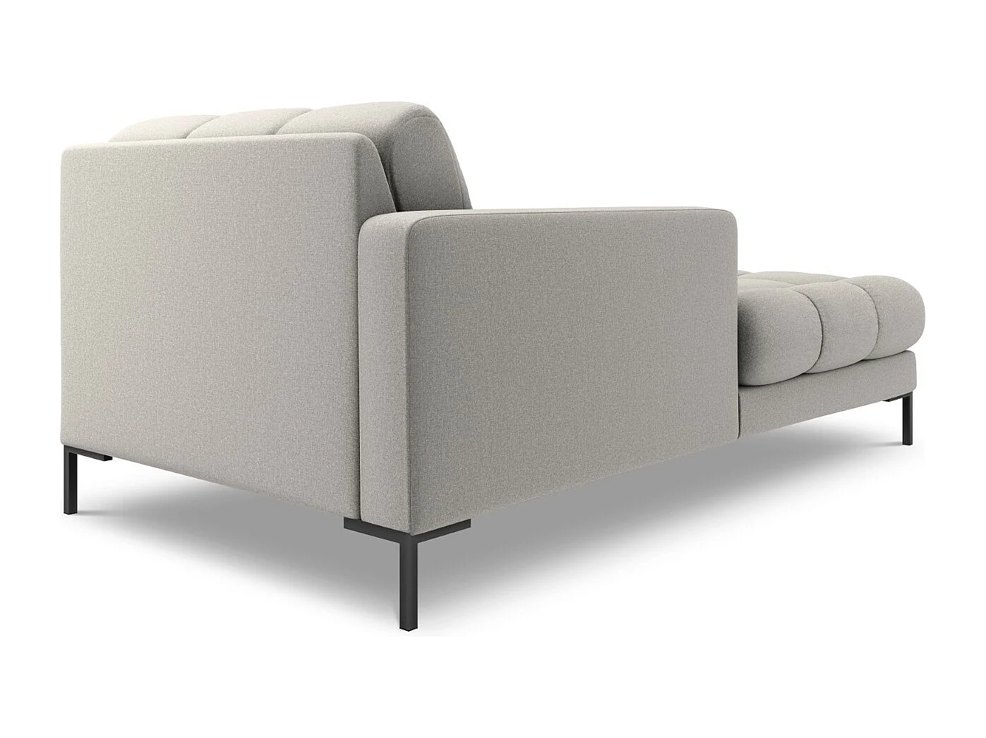 Cosmopolitan Design - Chaise longue sinistra "Bali" in tessuto strutturato grigio chiaro - 185x102x75cm