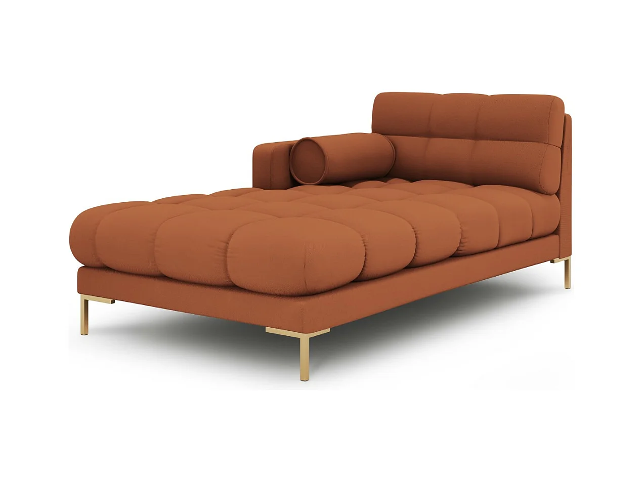Cosmopolitan Design - Linker meridiaan "Bali" Structurele stof, Baksteen - 185x102x75cm