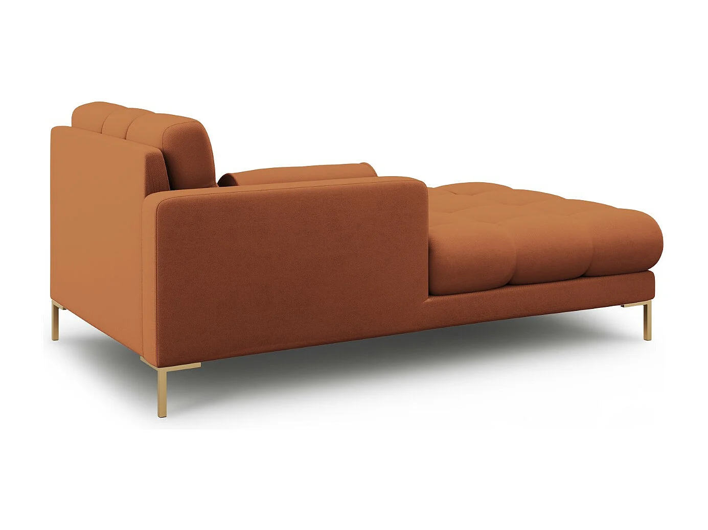 Cosmopolitan Design - Chaise longue esquerda "Bali" em tecido estrutural tijolo - 185x102x75cm