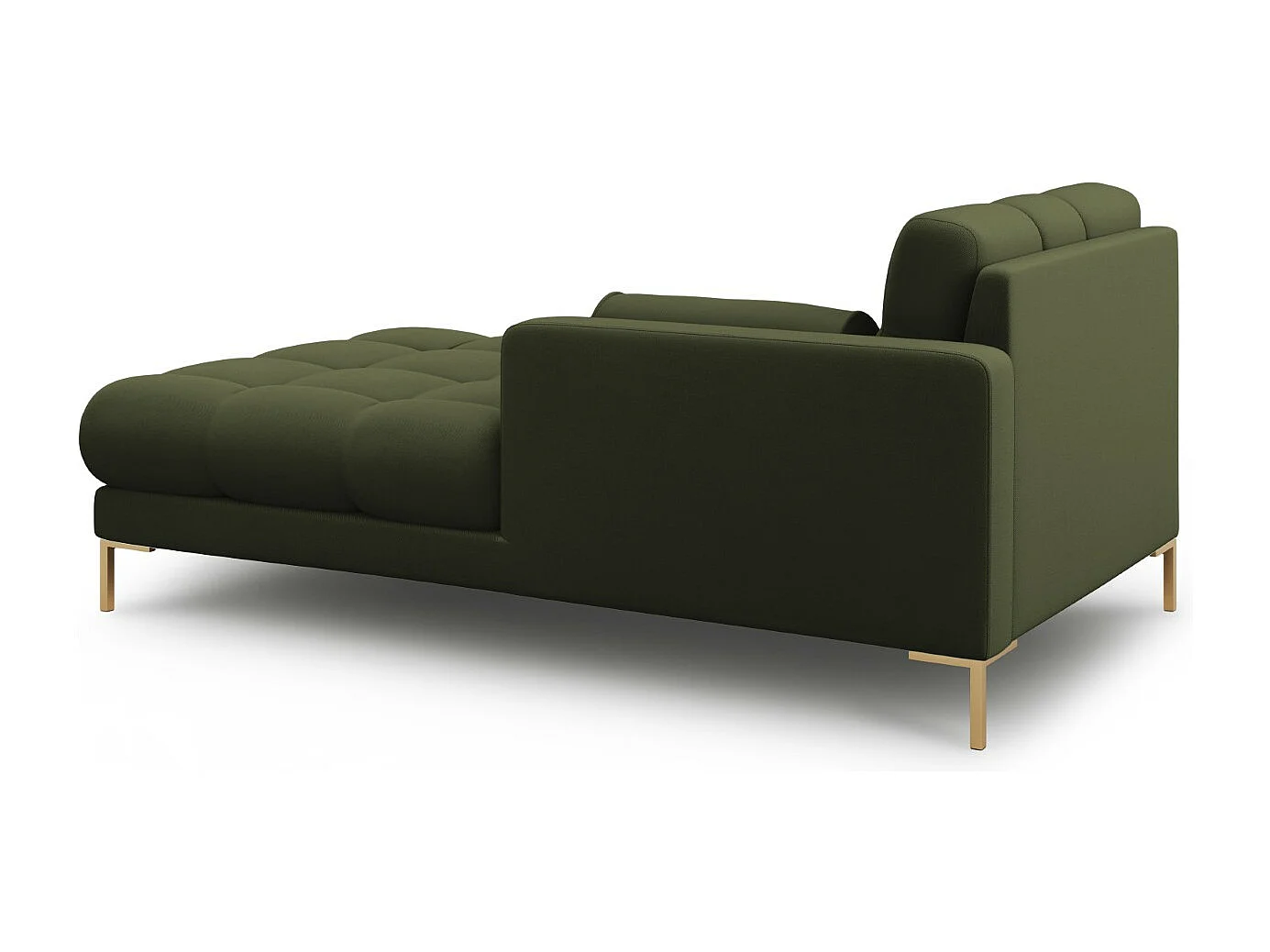 Cosmopolitan Design - Méridienne droite "Bali" en tissu structurel vert - 185x102x75cm
