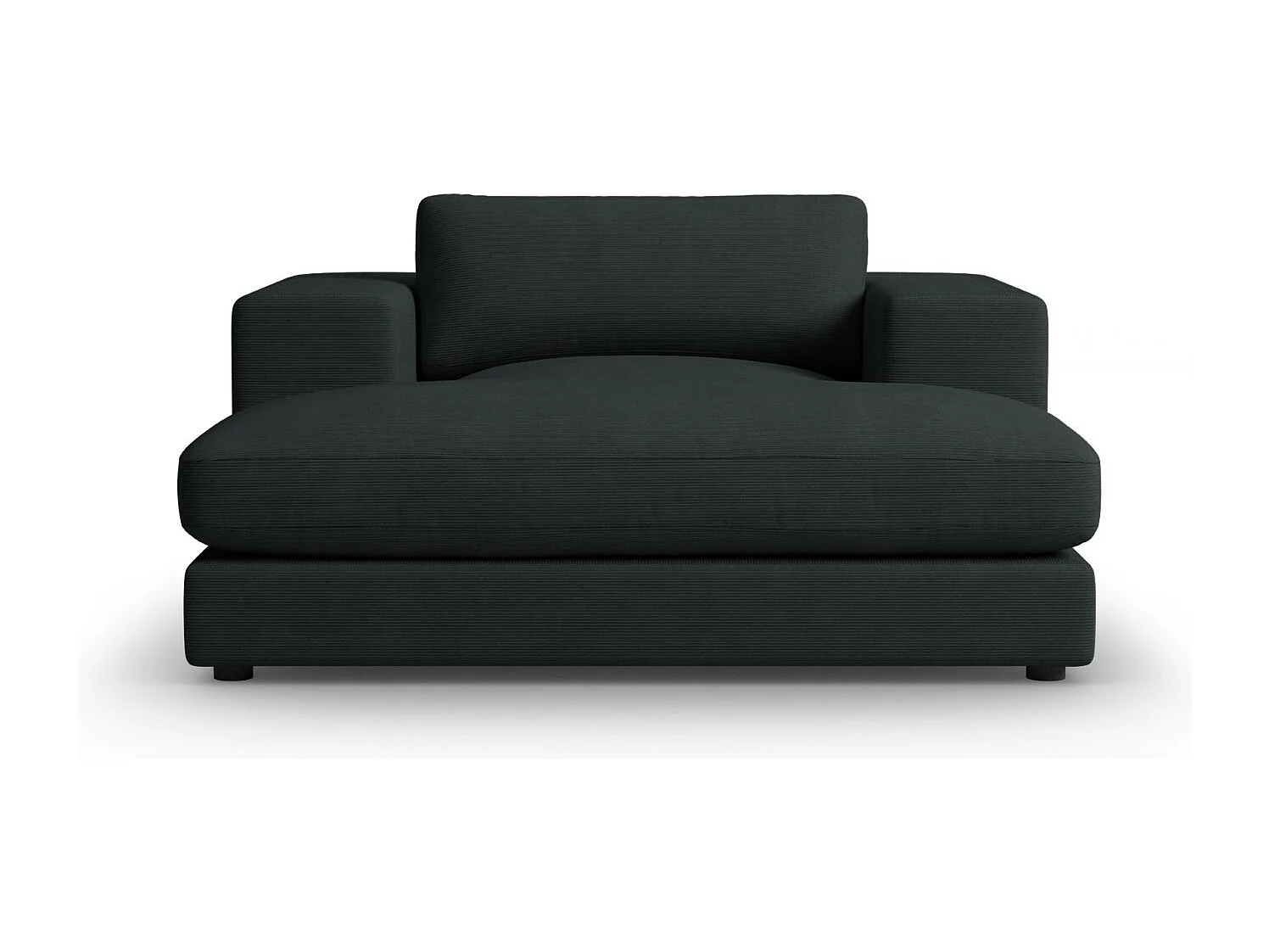 CXL by Christian Lacroix - Chaise longue "Tendance" in velluto a coste nero - 156x140x72cm