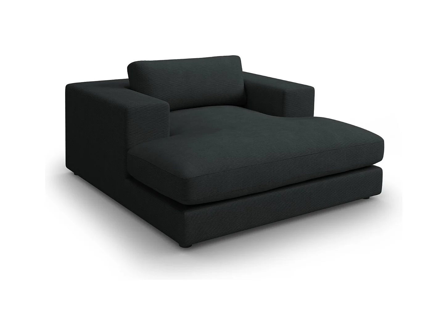 CXL by Christian Lacroix - Chaise longue "Tendance" Ribfluwelen, Zwart - 156x140x72cm