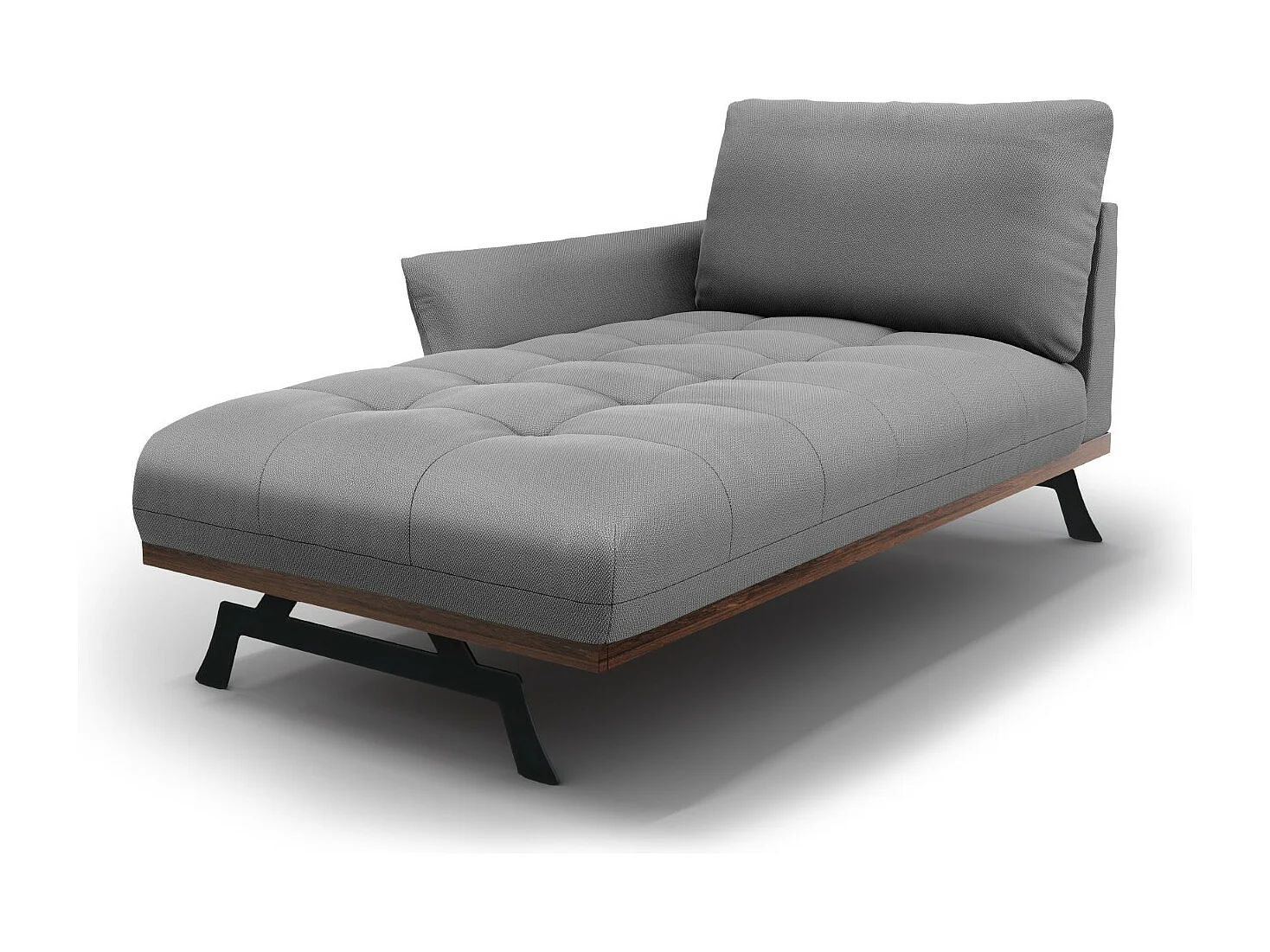 CXL by Christian Lacroix - Szezlong bok lewy, "Olivier" tkanina strukturalna, szary - 171x100x87cm