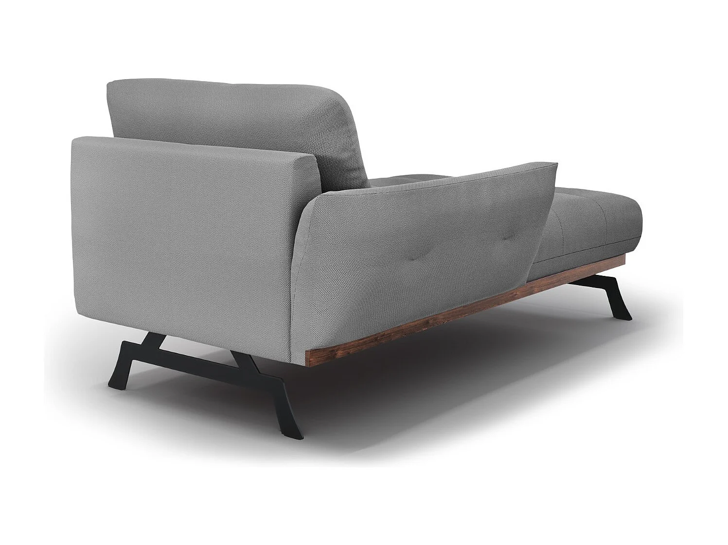 CXL by Christian Lacroix - Szezlong bok lewy, "Olivier" tkanina strukturalna, szary - 171x100x87cm