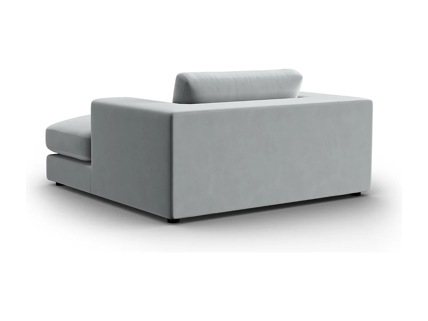 CXL by Christian Lacroix - Chaiselongue "Tendance" Sitzer aus Samt hellgrau - 156x140x72cm