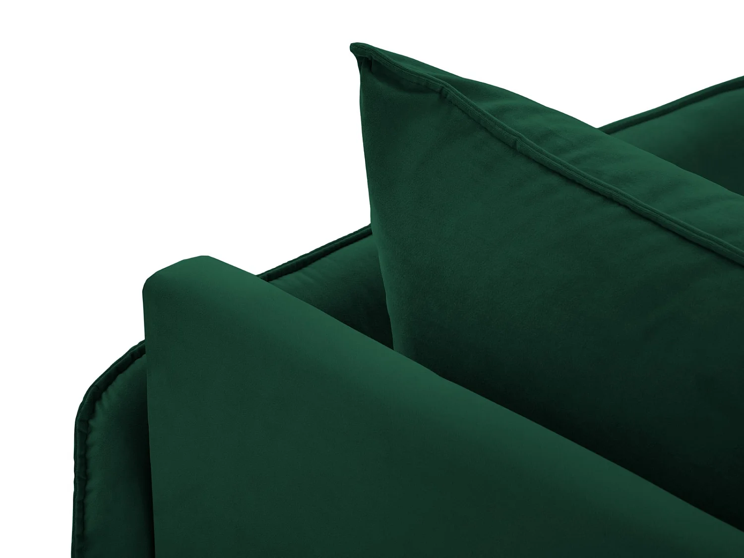Cosmopolitan Design - Chaise longue destra "Vienna" in velluto verde bottiglia - 170x110x95cm