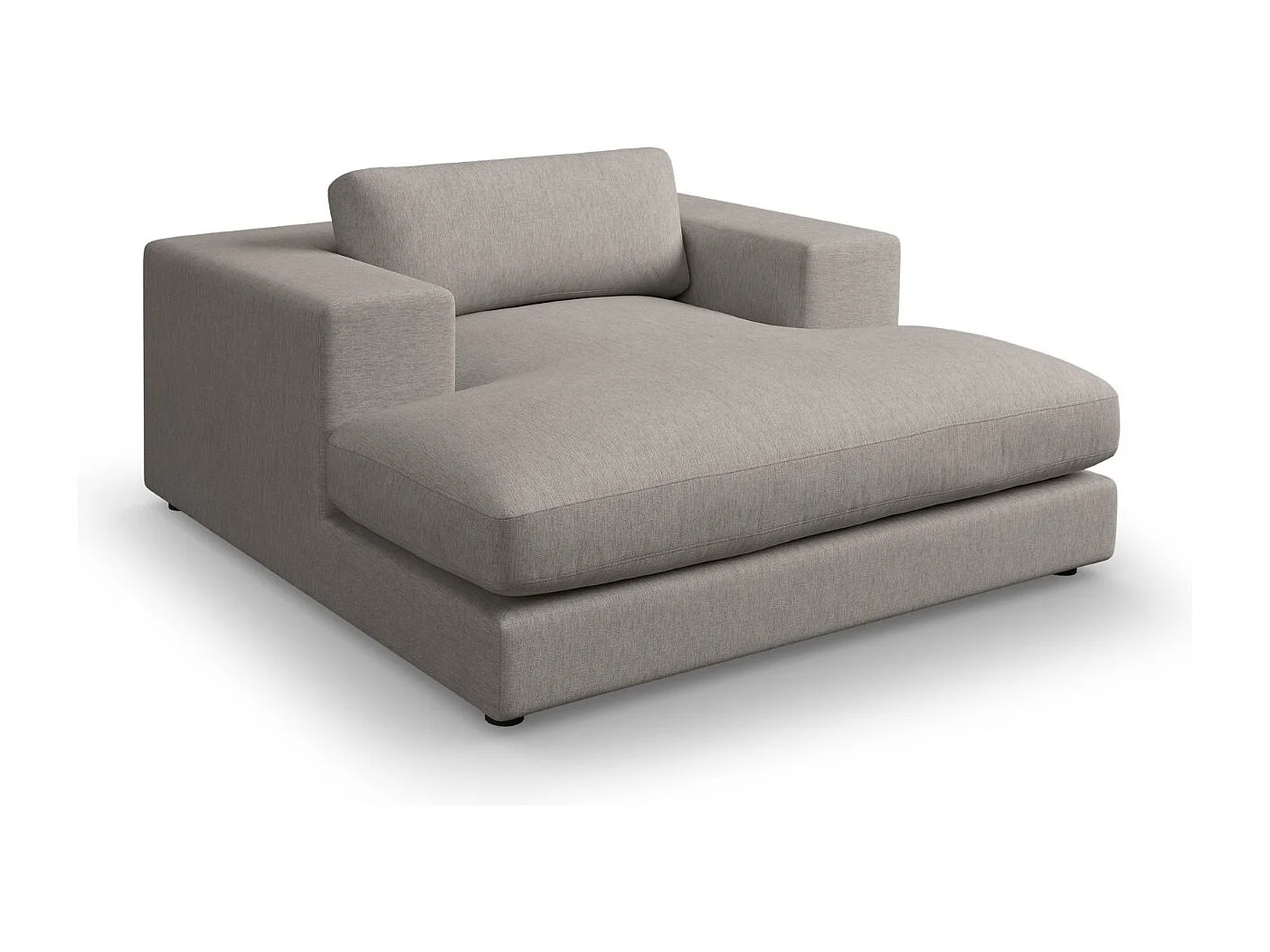 CXL by Christian Lacroix - Méridienne "Tendance" en tissu structurel gris - 156x140x72cm