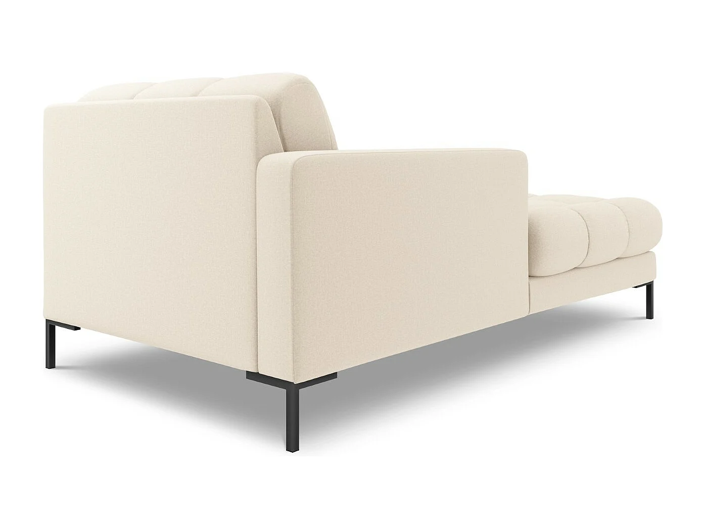 Cosmopolitan Design - Méridienne gauche "Bali" en tissu structurel beige clair - 185x102x75cm