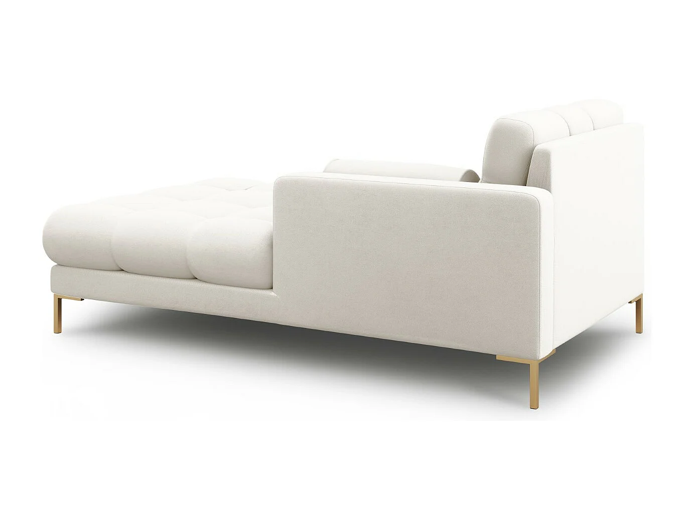 Cosmopolitan Design - Chaise longue destra "Bali" in tessuto strutturato beige chiaro - 185x102x75cm