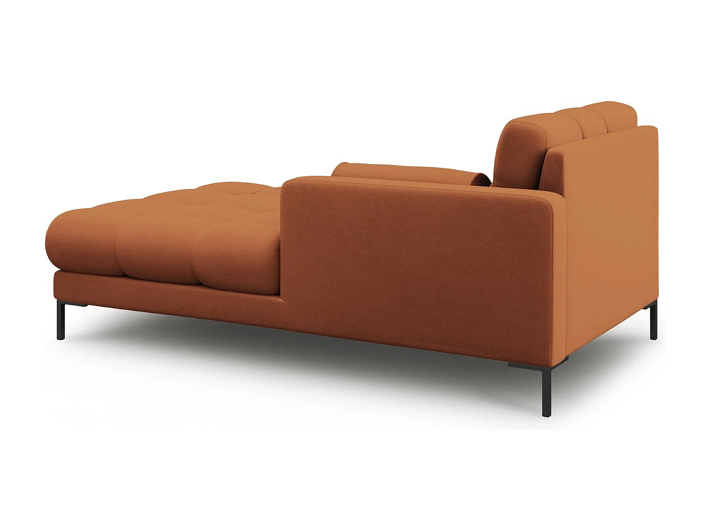 Cosmopolitan Design - Szezlong bok prawy, "Bali" tkanina strukturalna, cegła - 185x102x75cm