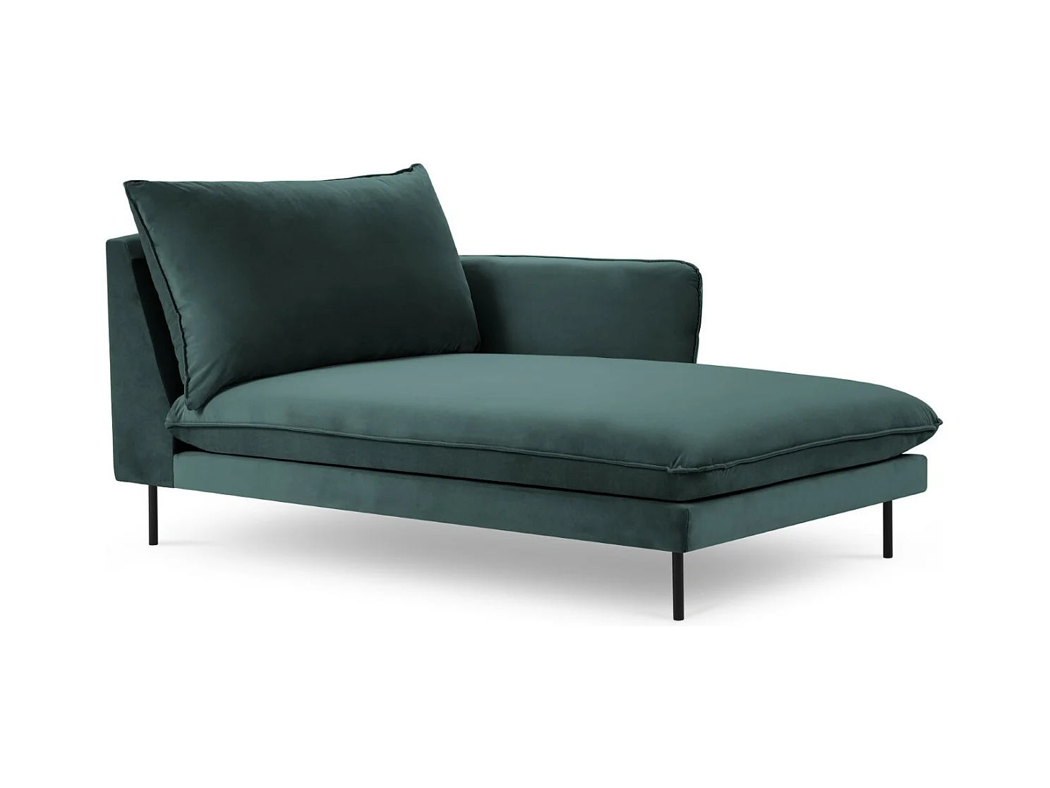 Cosmopolitan Design - Rechter chaise longue "Vienna" Flueel, Olie - 170x110x95cm