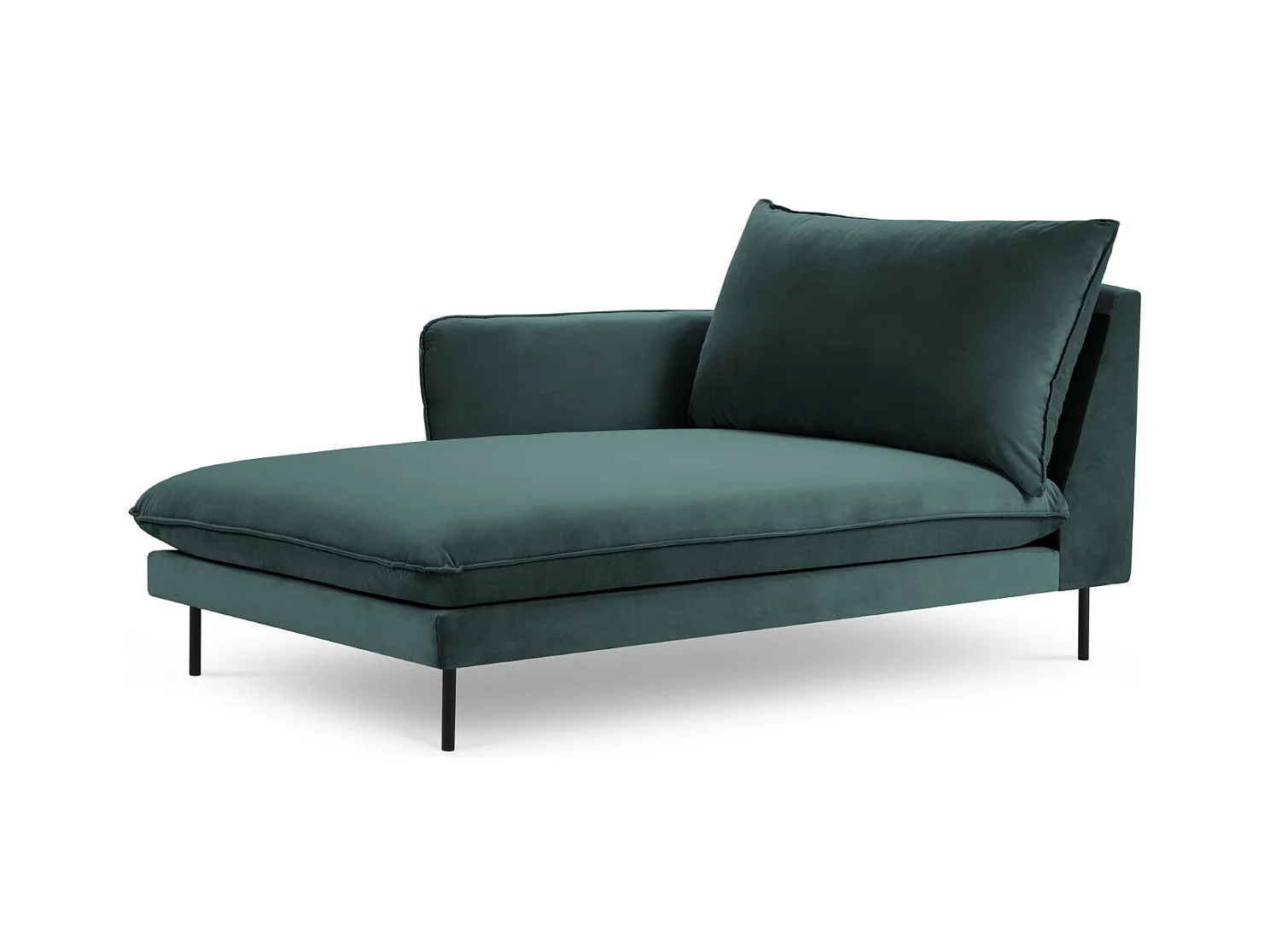 Cosmopolitan Design - Linker meridiaan "Vienna" Flueel, Olie - 170x110x95cm