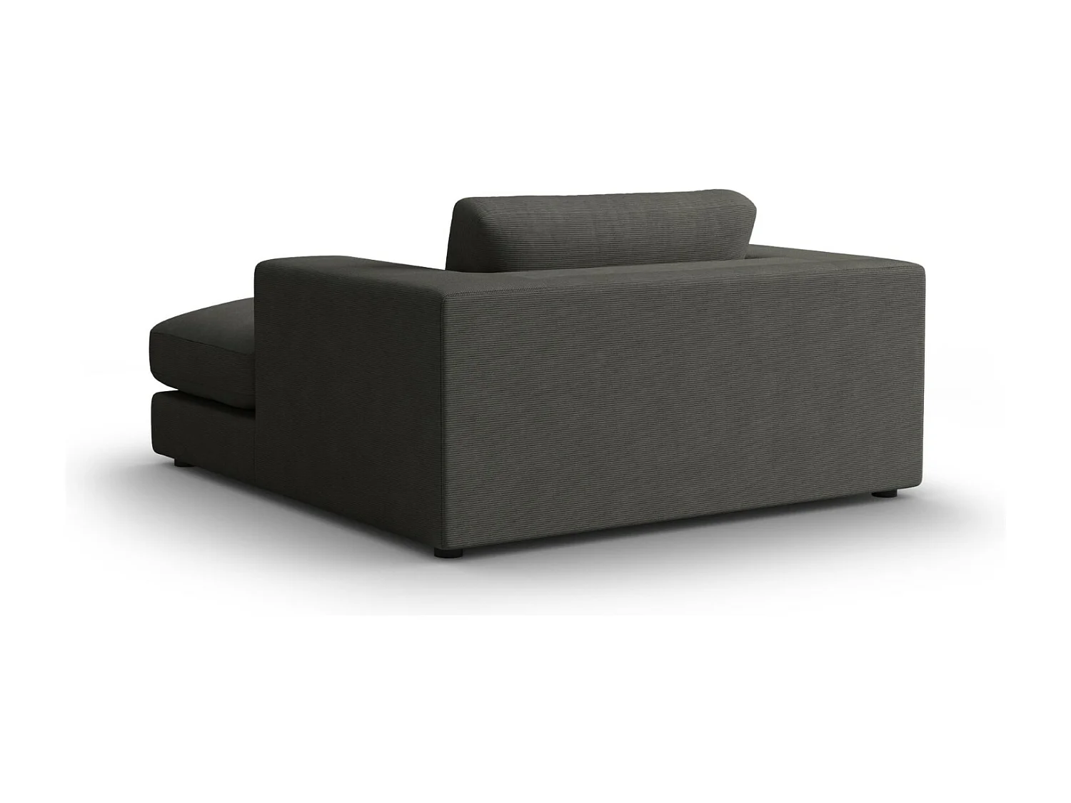 CXL by Christian Lacroix - Chaise longue "Tendance" Ribfluwelen, Donkergrijs - 156x140x72cm