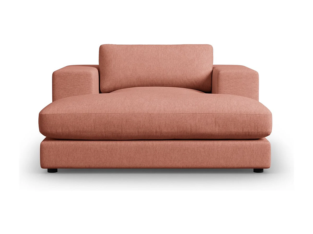 CXL by Christian Lacroix - Méridienne "Tendance" en tissu structurel rouge - 156x140x72cm