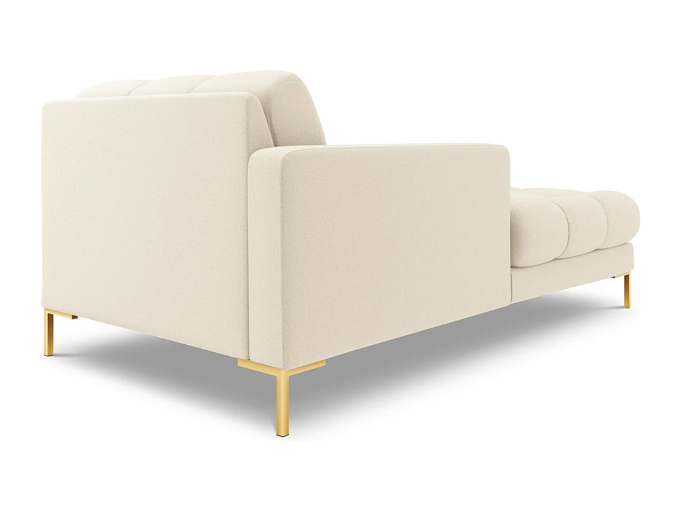 Cosmopolitan Design - Chaise longue sinistra "Bali" in tessuto strutturato beige chiaro - 185x102x75cm