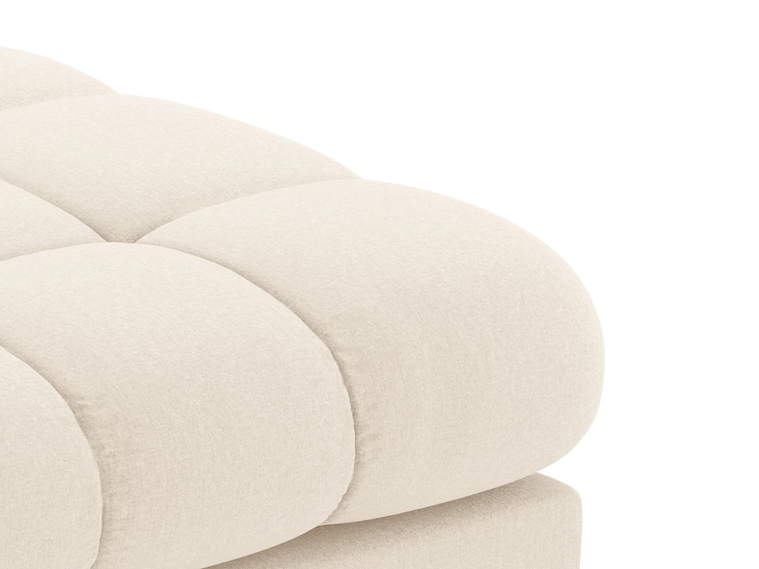 Cosmopolitan Design - Chaise longue sinistra "Bali" in tessuto strutturato beige chiaro - 185x102x75cm